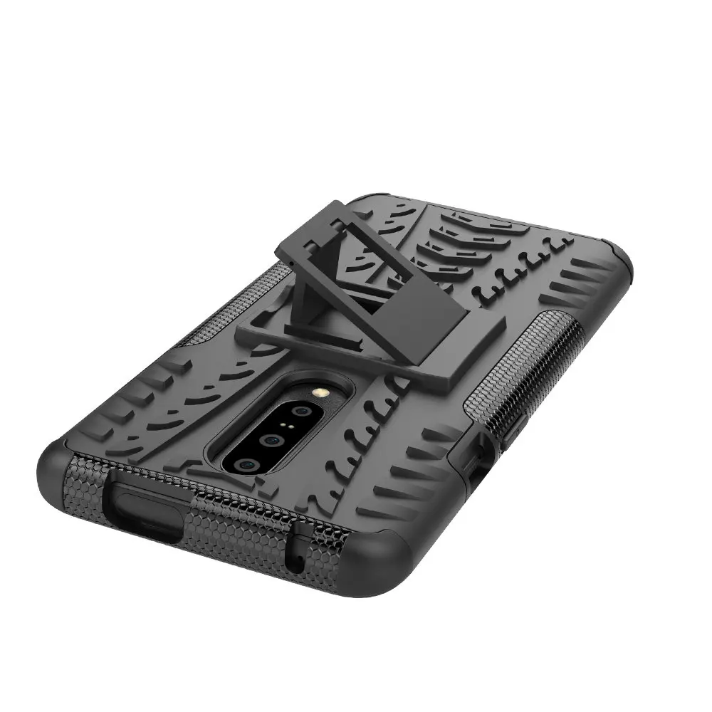 cellphone pouch Defender Stand TPU PC Shockproof Protective Silicone Plastic Armor Hard Cover Phone Case For One Plus 8T 8 6 5T 6T 7 7T Pro Nord mobile flip cover