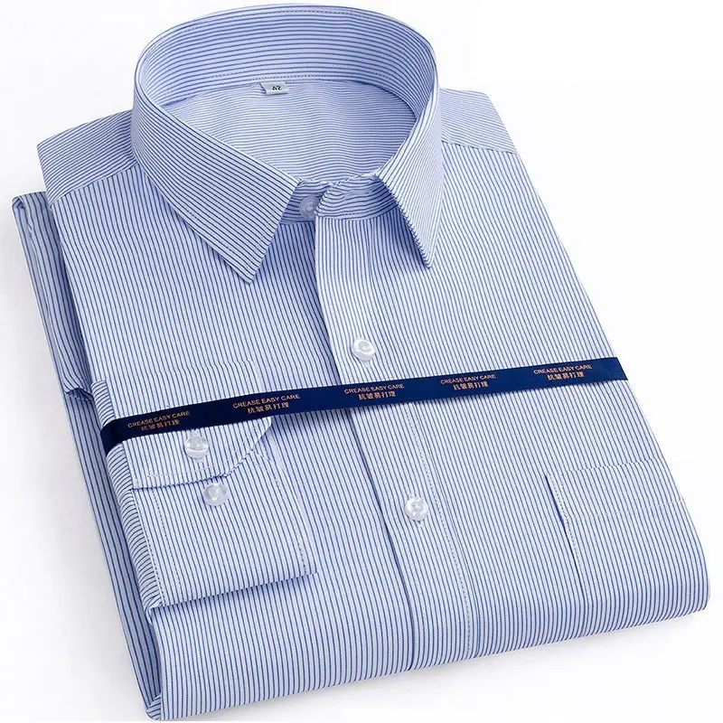 Ceny Jesień mężczyźni plus duży rozmiar 14XL koszula w paski praca biznes z długim rękawem zima 7XL 8XL sukienka koszula 9XL 10XL 11XL 12XL 13XL koszule