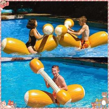 

2pcs Set Float Toys Inflatable Floating Row Toys Kids Children Adult Pool Entertainment Party Water Sports Games Log Rafts