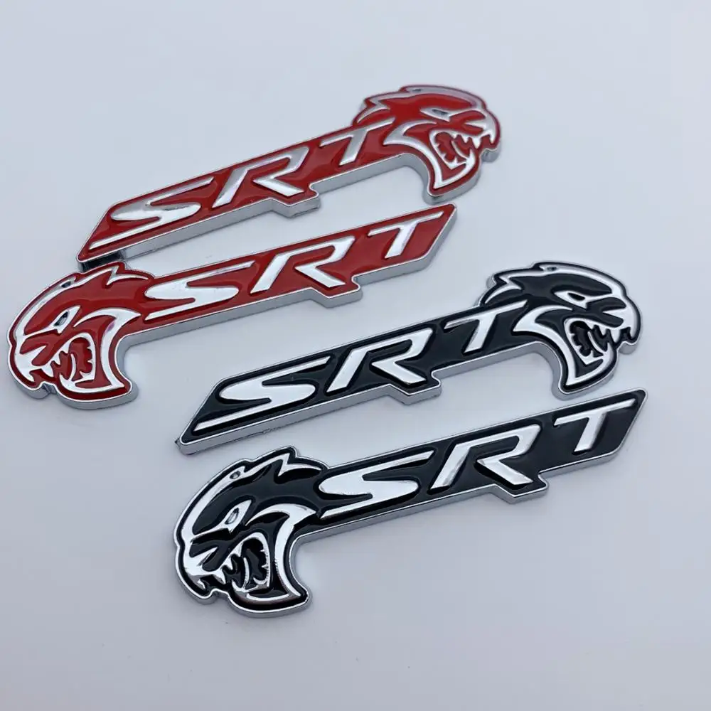 3pcs Red RT R//T Fender Door Emblem Decal Badge Sticker Accessories