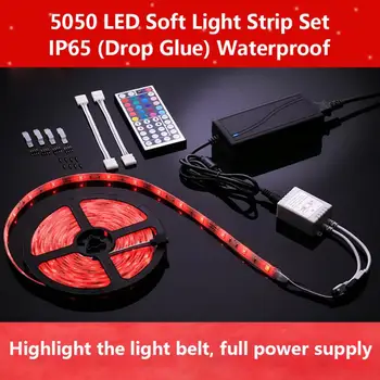 

LED Strip Ip65 Epoxy Waterproof Symphony Decorative Lights With 150 Lights 5 Meters RGB LED Strip Ribbon Diode + WiFi Controller