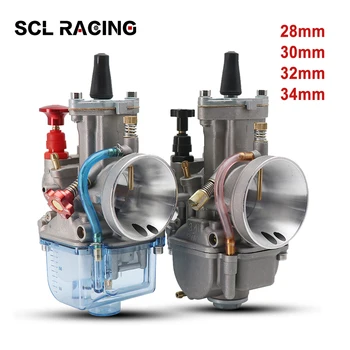 

SCL Racing Motorcycle 28 30 32 34mm PWK Motorcycle Carburetor Carb with Power Jets For 2T 4T Keihin Koso OKO ATV Dit Pit Bike