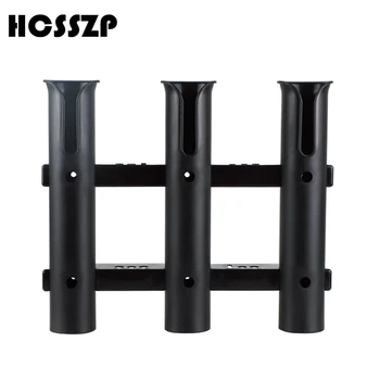 

Fishing Rod Holder 3 Tubes Link Black Plastic Fishing Rod Rack Socket For Fishing Box Kayak Boat Yacht Boat Accessories Marine
