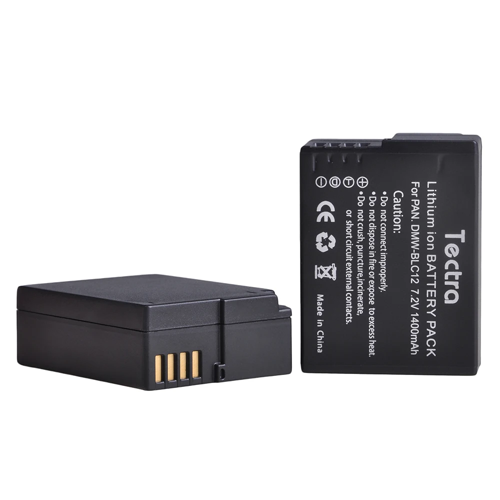 2X1400Mah Dmw-Blc12 Blc12E Batteria Di Ricambio + Caricatore Doppio Usb Lcd Per Panasonic Fz1000 Fz200 Fz300 G5 G6 G7 Gh2 Blc12