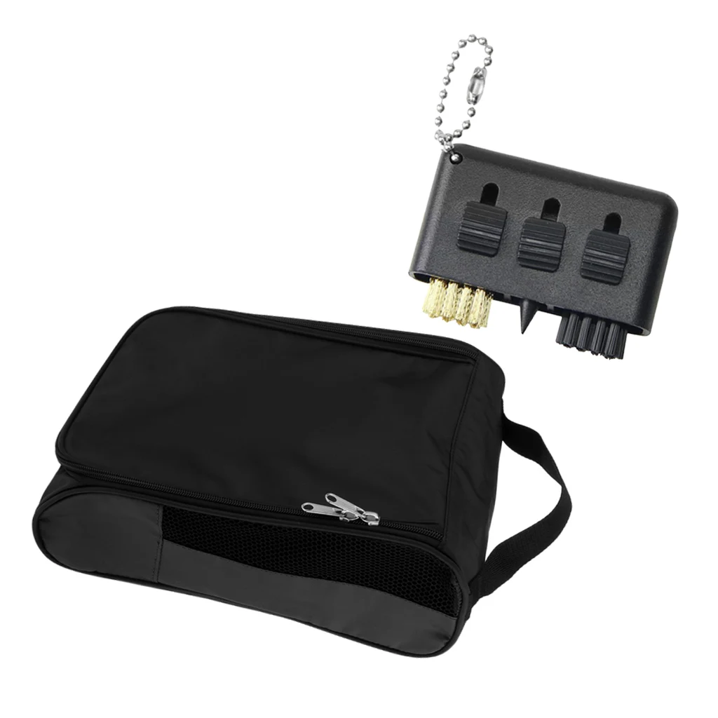 Multi-functional Golf Cleaning Clean Brush & Shoes Storage Bag Pouch Holder