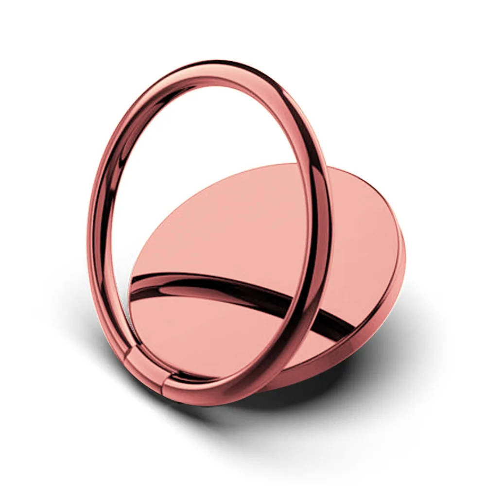 Роскошная металлическая розетка для мобильного телефона, универсальный держатель, вращение на 360 градусов, палец, кольцо, держатель, магнитный автомобильный кронштейн, подставка, аксессуары - Цвет: mirror face Rose
