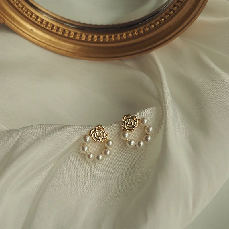 Корейские Новые простые геометрические серьги модные темпераментные с милым