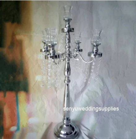 10pcs New Design Luxe Wedding Centerpiece no Crystal Glass cup Candle Stands for Table Decoration senyu01262