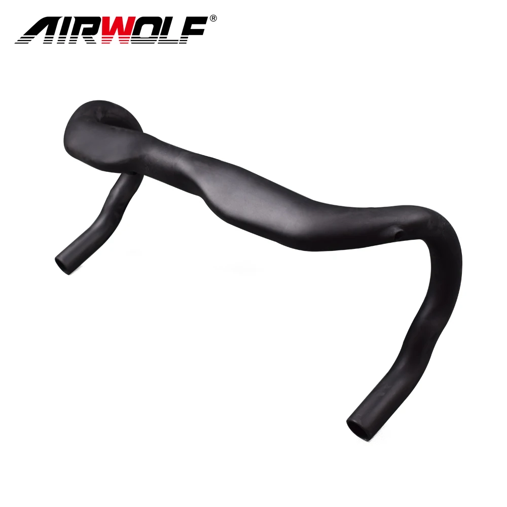 AIRWOLF Road Bike Handlebar 31.8mm Carbon Racing Bike Handlebar Reach