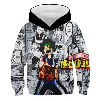

2020 latest 3D anime print anime hero academy casual boys girls children spring autumn hooded sweater cartoon hooded sweater