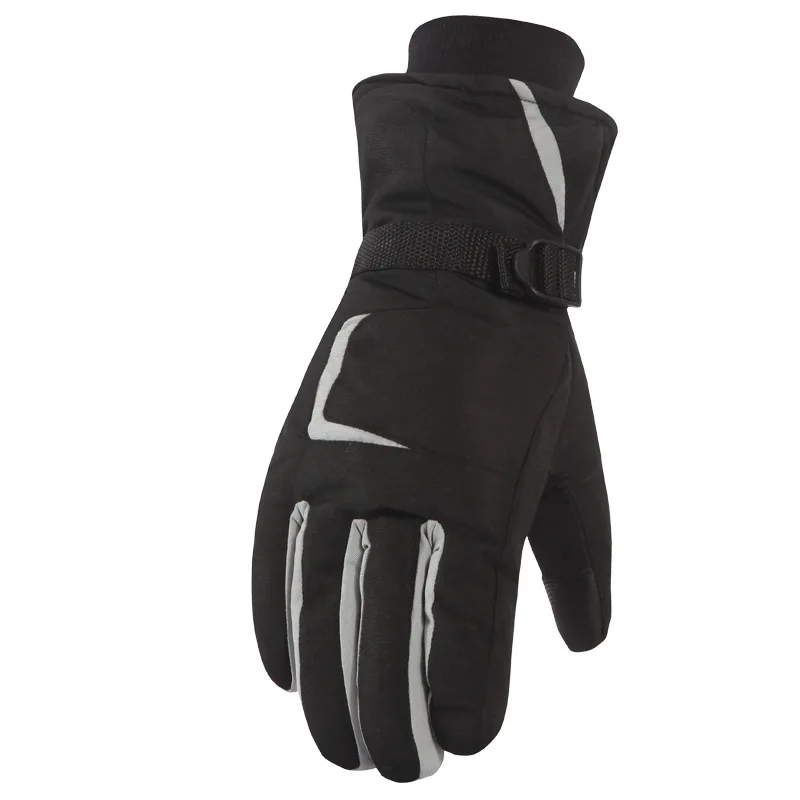 Новые зимние теплые толстые Холодостойкие зимние лыжные перчатки для мужчин и женщин с сенсорным экраном водонепроницаемые ветрозащитные хлопковые перчатки для верховой езды - Цвет: gray