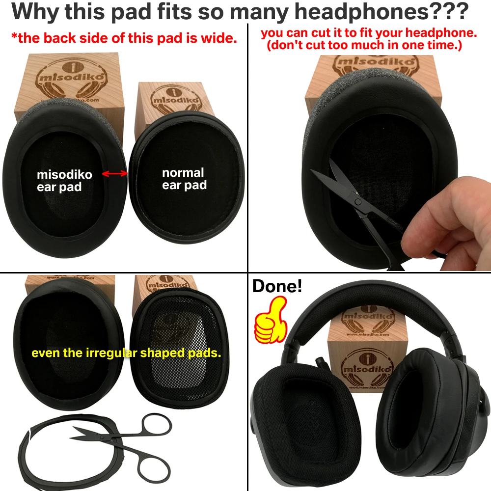 Замена амбушюр misodiko подушечки [модернизированный] для ушей Sony ATH M50s AKG K240 HyperX Cloud
