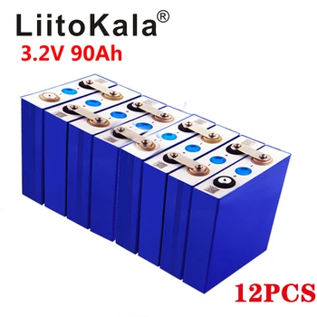 

12pcs 3.2v 90Ah LifePo4 battery lithium 270A 3C high drain for diy 12V 24V solar Inverter electric vehicle c oach golf cart