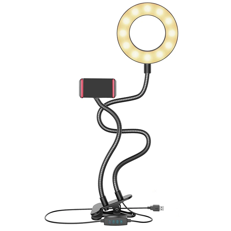 

Selfie Ring Light,Selfie Light With Cell Phone Holder Stand For Live Stream Makeup Including Remote Shutter,Led Camera Light 3 L