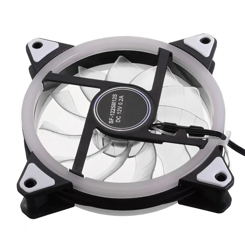 For PC Computer Chassis Radiating 1PC Cooling Fan Colorful LED Silent Cooler 120x120x25mm DC 12V 6 Colors Mayitr