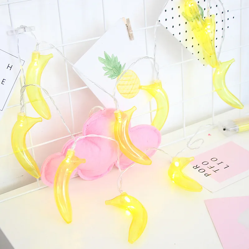 

New Style LED String Lights Banana shui guo deng CHILDREN'S Room Small Night Lamp Watermelon Strawberry Battery String Lights Ch