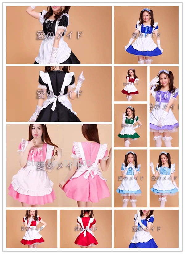 

New arrival Japan Anime Inu x Boku SS Sweet Maid Dress Apron Servant Lolita Restaurant Costume Uniform Cosplay Free shipping