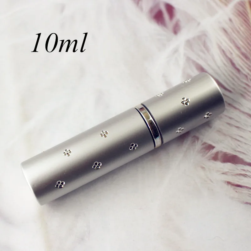 10ml Silver 1 шт. 5 мл 10 мл мини портативный флакон духов для путешествий многоразовый пустой распылитель духов Металлический распылитель ароматизатор насос чехол - Цвет: 10ml Silver
