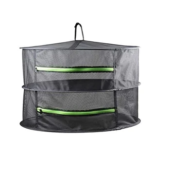 

2PCS Herb Drying Folding Fishing Net Hanging Herbal Drying Net Foldable Drying Rack Closed Zipper Plant Drying Net