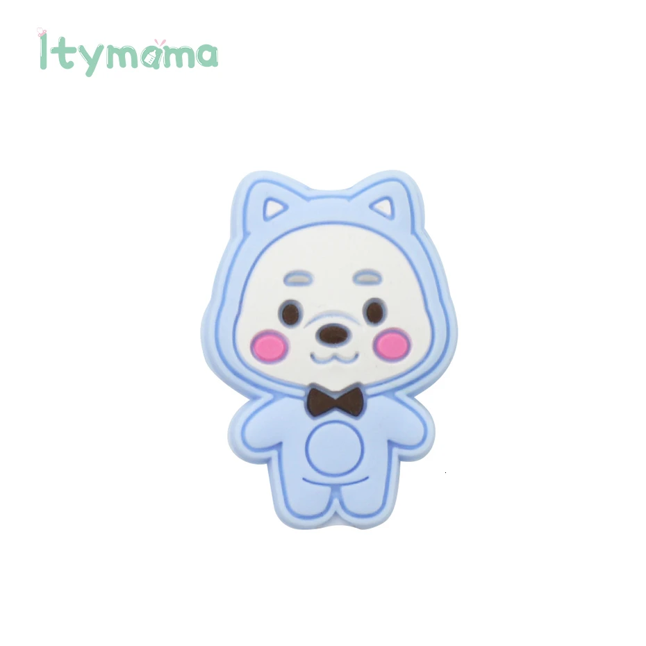 5pc BD031-30 Itymama, силиконовые бусины, BPA бесплатно, детские игрушки для прорезывания зубов, игрушки для соски, зажимы, аксессуары, силиконовый грызун, миниатюрный стержень, детский Прорезыватель - Цвет: 5pc BD031-30