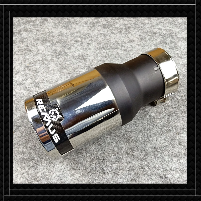 Accessori Per Auto Posteriore Remus Tubo Di Scarico Auto Lunghezza Universale 188Mm Fibra Di Carbonio Acciaio Inossidabile Remus Silenziatore Punta Ug