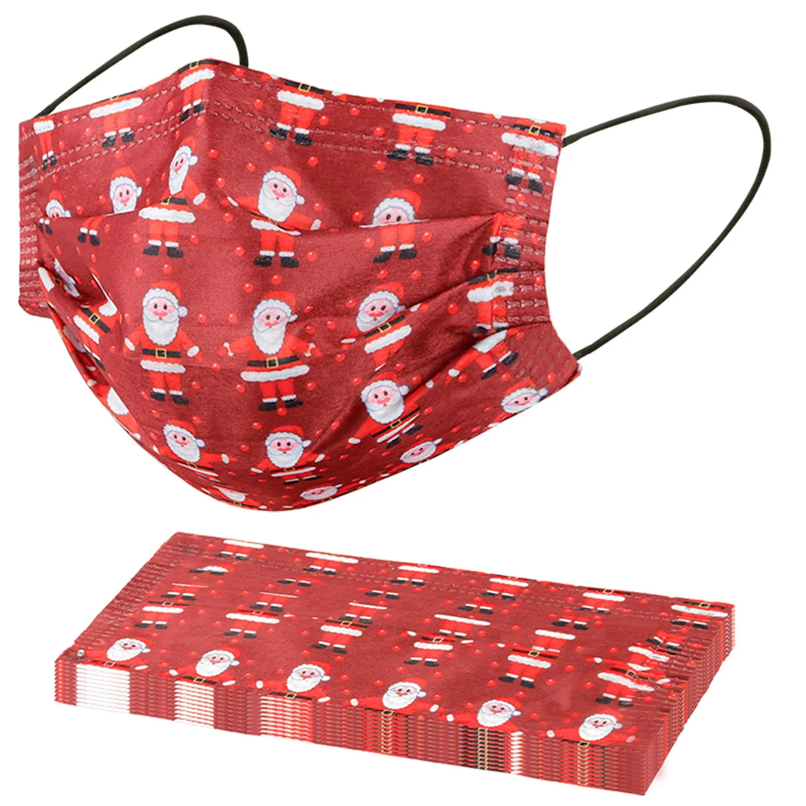 2021 New Women And Men Dust Mask 10pcs Unisex Disposable Face Mask Adults Christmas Designs 3-ply Facial Masks Маска Для Лица 4