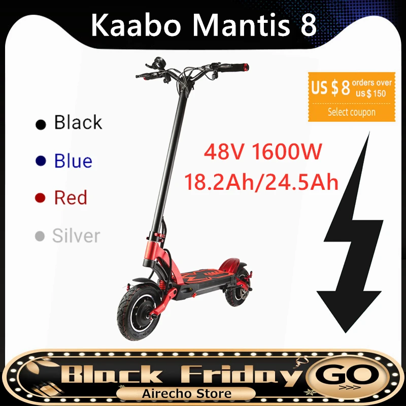Kaabo Mantis 8 Kickscooter 48V 24.5AH 1600 Вт Двойной Мотор умный электрический скутер дюймов