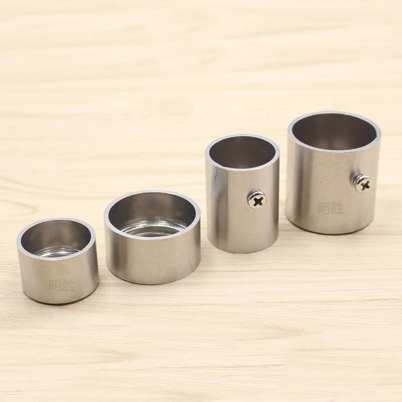 Stainless Steel 20mm 38mm High Tall Flange Holder Bracket Closet Rod Wall Floor 25mm 32mm Tube wardrobe bracket