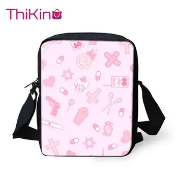 

Thikin Nurse Child Shoulder School Square Messenger Bag Animal Kids Crossbody Schoolbag For Girls Book Bags Mochila Infantil