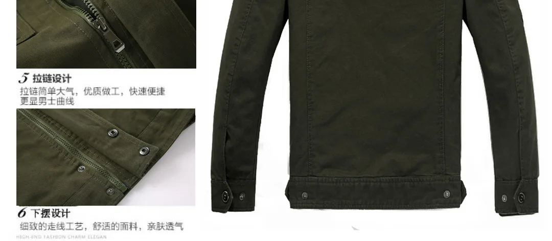 Autumn MEN'S Wear Large Size Jacket American-Style Washing Army Workwear MEN'S Casual Jacket Handsome Fashion
