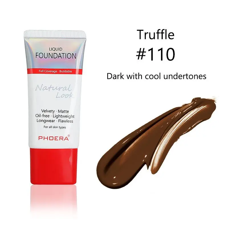 30ml 24 Hour Long Lasting Foundation Cream Mineral Touch Oil Control Skin-Friendly Liquid Foundation Full Coverage