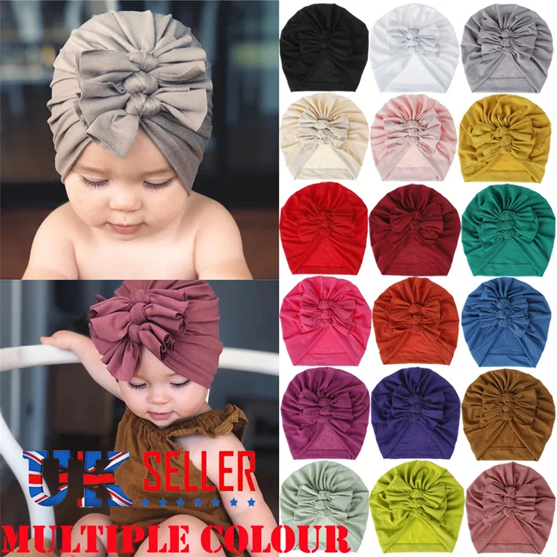 Cute Baby Girls Turban Knot Head Wrap Kid Rabbit Bunny Hat Ear Cotton Cap | Детская одежда и обувь