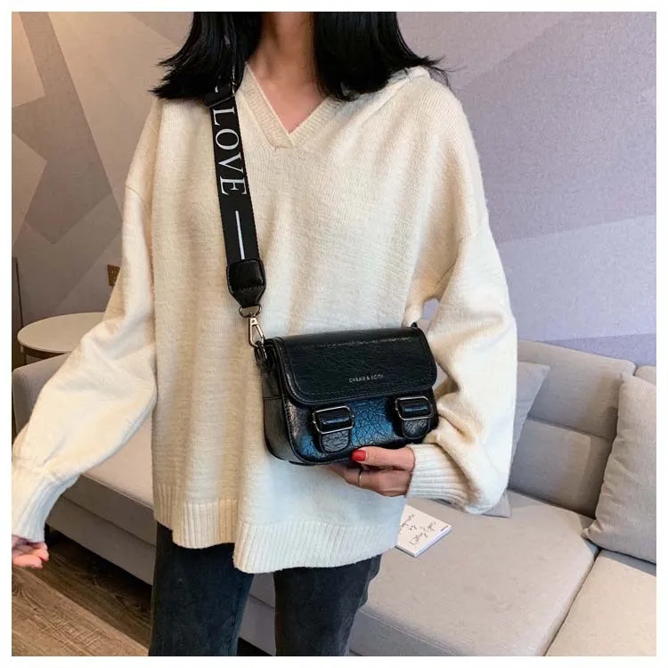 BLACK TOYOOSKY Женская модная Высококачественная сумка через плечо, Милая Мини сумка через плечо, женские повседневные сумки для девушек, сумки-мессенджеры для улицы - Цвет: BLACK