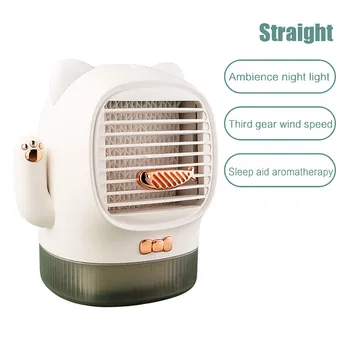 

Mini Usb DesktopAir Conditioner Cooler Summer Space Cooling Fan With 10Ml Liquid Smart Remote Control fan for home office woman