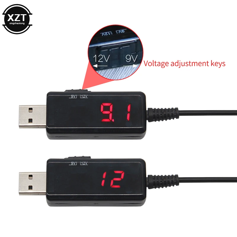 USB кабель зарядный повышающий 5 В до 9 12 регулируемое напряжение адаптер питания