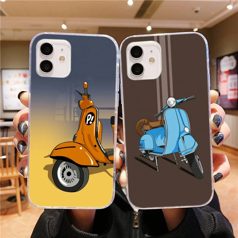 Jiggle Vespa Scooter Phone Case for iPhone 11 12 pro XS MAX Mini 8 7 6 6S  Plus X 5S SE 2020 XR for iPhone Phone Case|Phone Case & Covers| - AliExpress