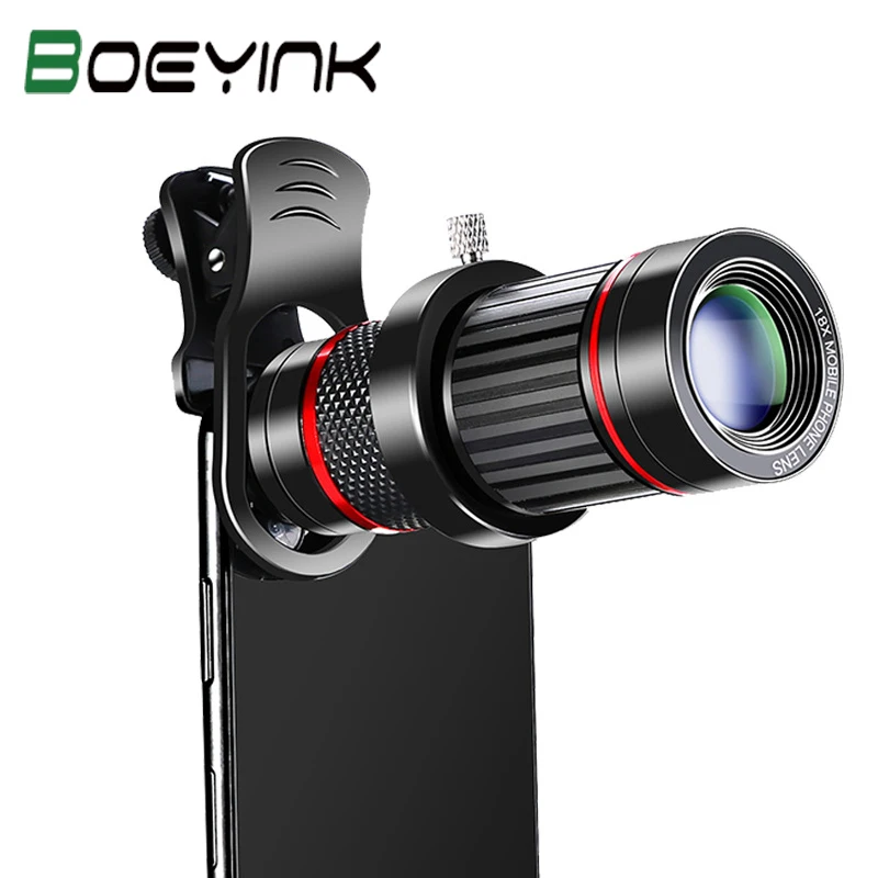 18X зум телеобъектив HD 4K Монокуляр телескоп телефон камера объектив для iPhone XS Max X 8 7