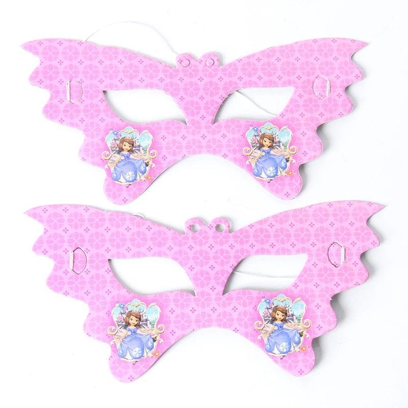 Style 7-10pcs 10 шт./компл. принцесса маска для лица день рождения поставки щенок тема мультфильма для детей вечерние наряды костюм одноразовые вечерние украшения - Color: Style 7-10pcs