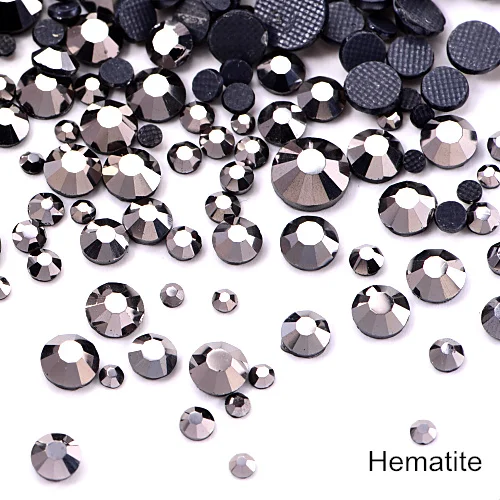 Hematite SS6-SS30 DMC исправление Rhinstone Flatback стразы железные стразы исправление свадебное платье со стразами B2007 - Цвет: Hematite