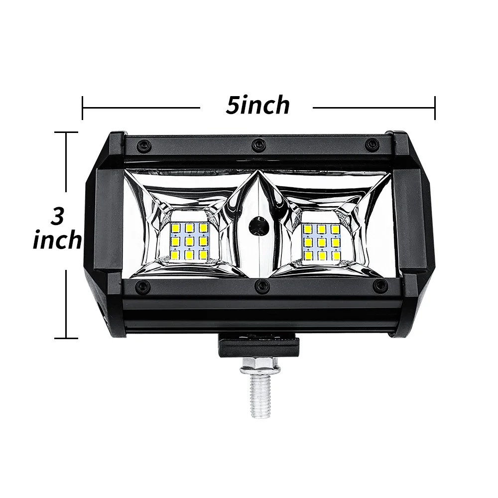 GUANGSHIYE, 5 дюймов, 54 Вт, 18LED светильник, 3 ряда, рабочий светильник, комбинированный луч для вождения, внедорожная лодка, автомобиль, тягач, 4x4, внедорожник, 12 В, 24 В