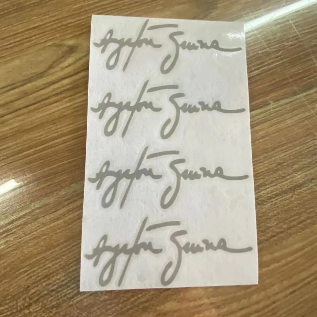10.7*4.2cm 4 Pcs/ Lot Ayrton Senna Signature Car Sticker Driven To Perfection Slanted Car Decal  Car Styling Car Stickers