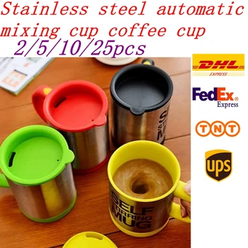 

DHL Automatic Self Stirring Mug Coffee Milk Mixing Mug Thermal Cup Electric Lazy Double Insulated Smart Cup Stainless Steel