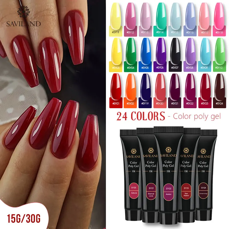 SAVILAND камуфляжные ногти, полигелевые наборы, долговечный гель для ногтей, Гель-лак для наращивания ногтей, твердый гель, полигель