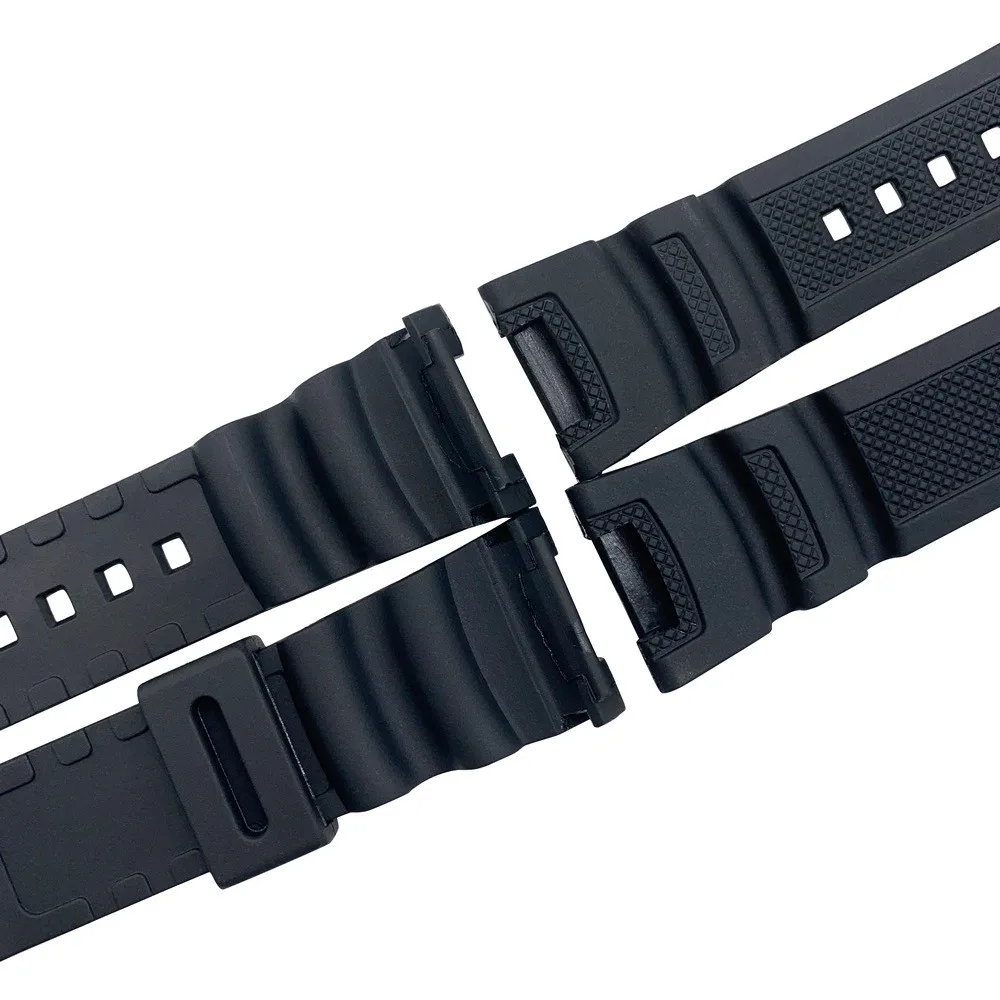 Силиконовый ремешок для часов Casio SGW100 черный мужчин и женщин резиновый