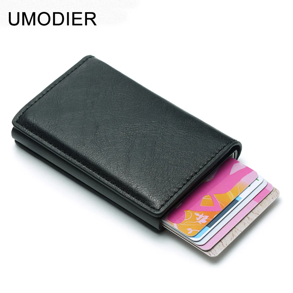 

Rfid Credit Card Holder Men Wallets Money Bag Male Vintage Black Short Purse Small Leather Slim Wallets Mini Wallets Thin