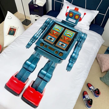 

Cartoon Children Bedding Set Personality Cosplay Boys Bedclothes Robot Soldier Racing Car Kids Bed Cover Set US Twin EU Single