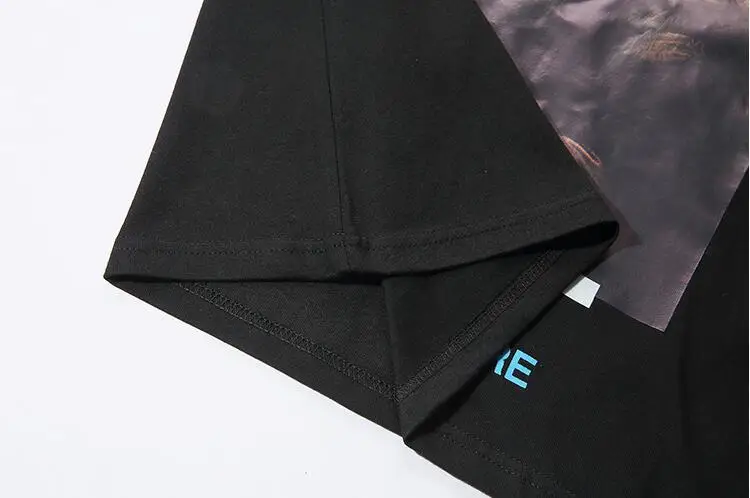 Европейские и американские модели 19SS Off-White OW Mona Lisa для мужчин и женщин, для влюбленных пар, Модная хлопковая футболка с круглым вырезом и коротким рукавом