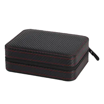

4/2Slots Carbon Fibre Watch Box Display with Zipper watches bag Case Watches Display Storage Portable Travel Watch Holder Case