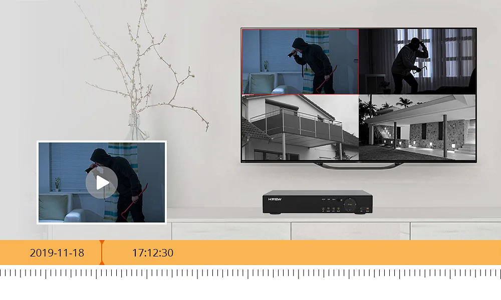 H. VIEW безопасности камера системы 8ch CCTV 4 1080 P видео системы наблюдений наблюдения комплект DVR товары теле и видеонаблюдения Открытый