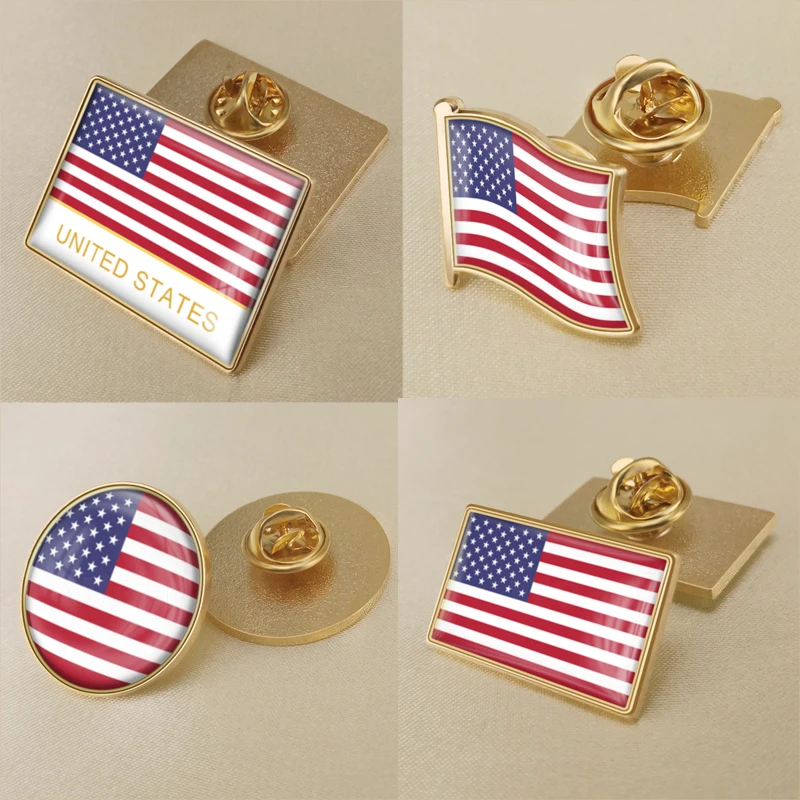 コートの腕の米国アメリカアメリカ地図国旗エンブレムブローチバッジラペルピン Brooches Aliexpress